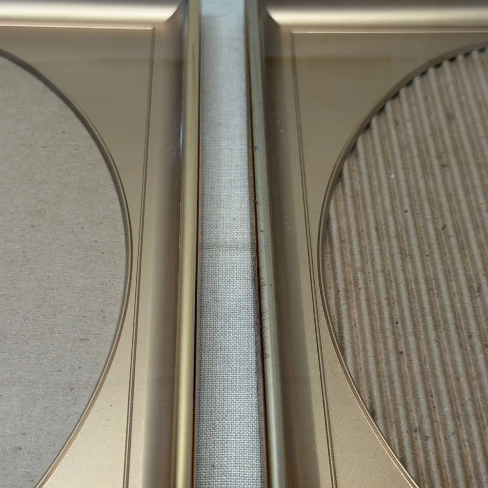 Vintage Gold Tone Oval Picture Frames Set of 2 Wall Hanging Gallery Decor 1970s